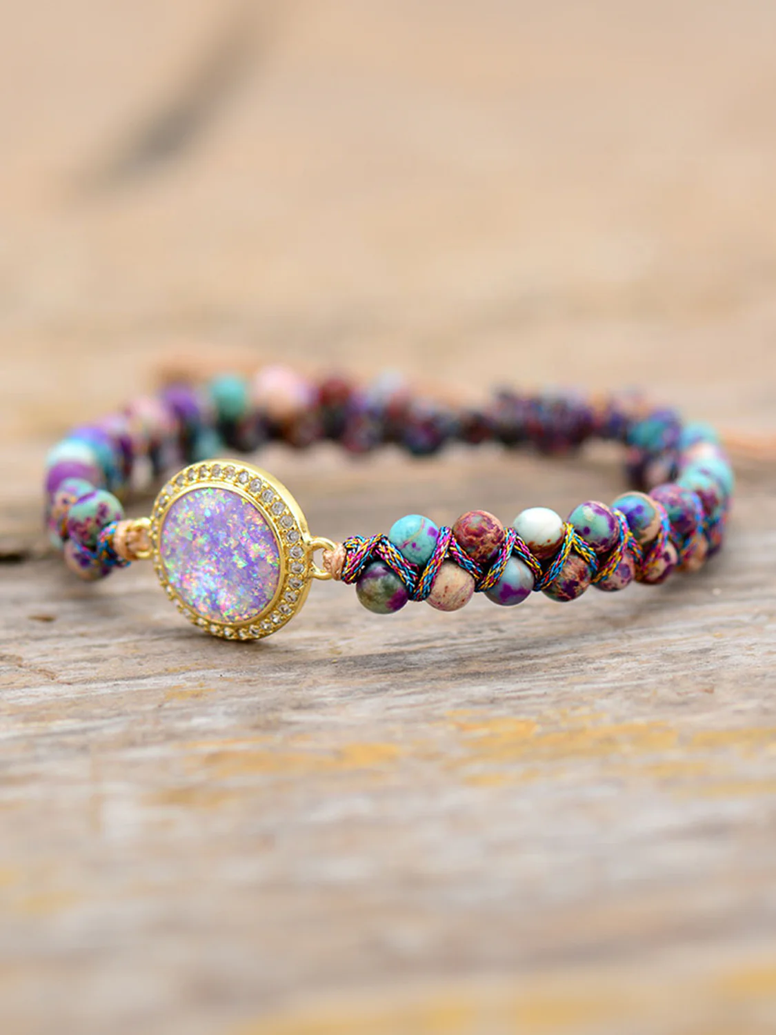 Imperial Jasper Beaded Bracelet - Image 3