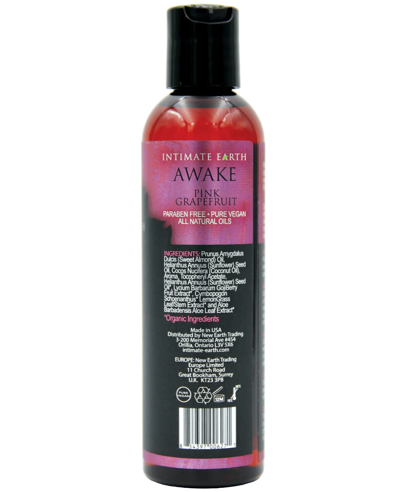 Intimate Earth Awake Massage Oil - 120 ml Pink Grapefruit - Image 2