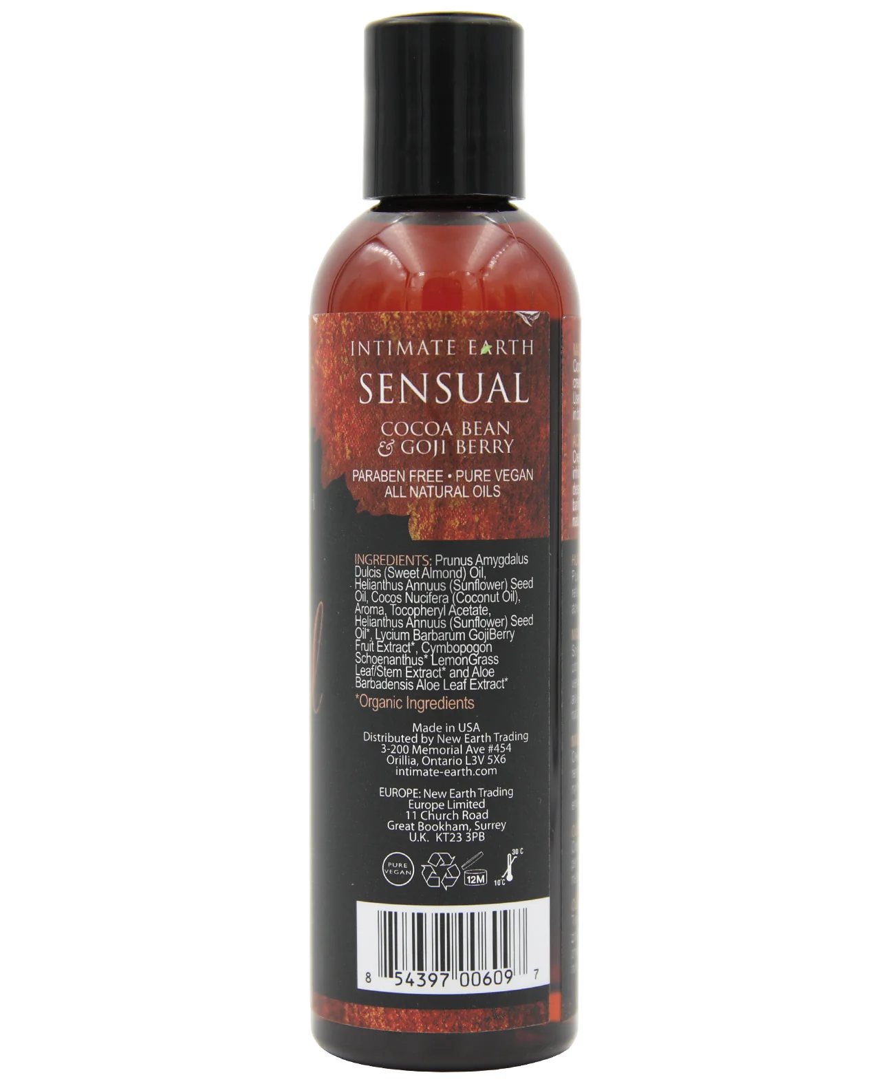 Intimate Earth Sensual Massage Oil - 120 ml Cocoa Bean & Goji Berry - Image 2