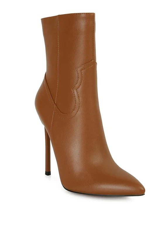 JENNER High Heel Cowgirl Ankle Boot - Image 7
