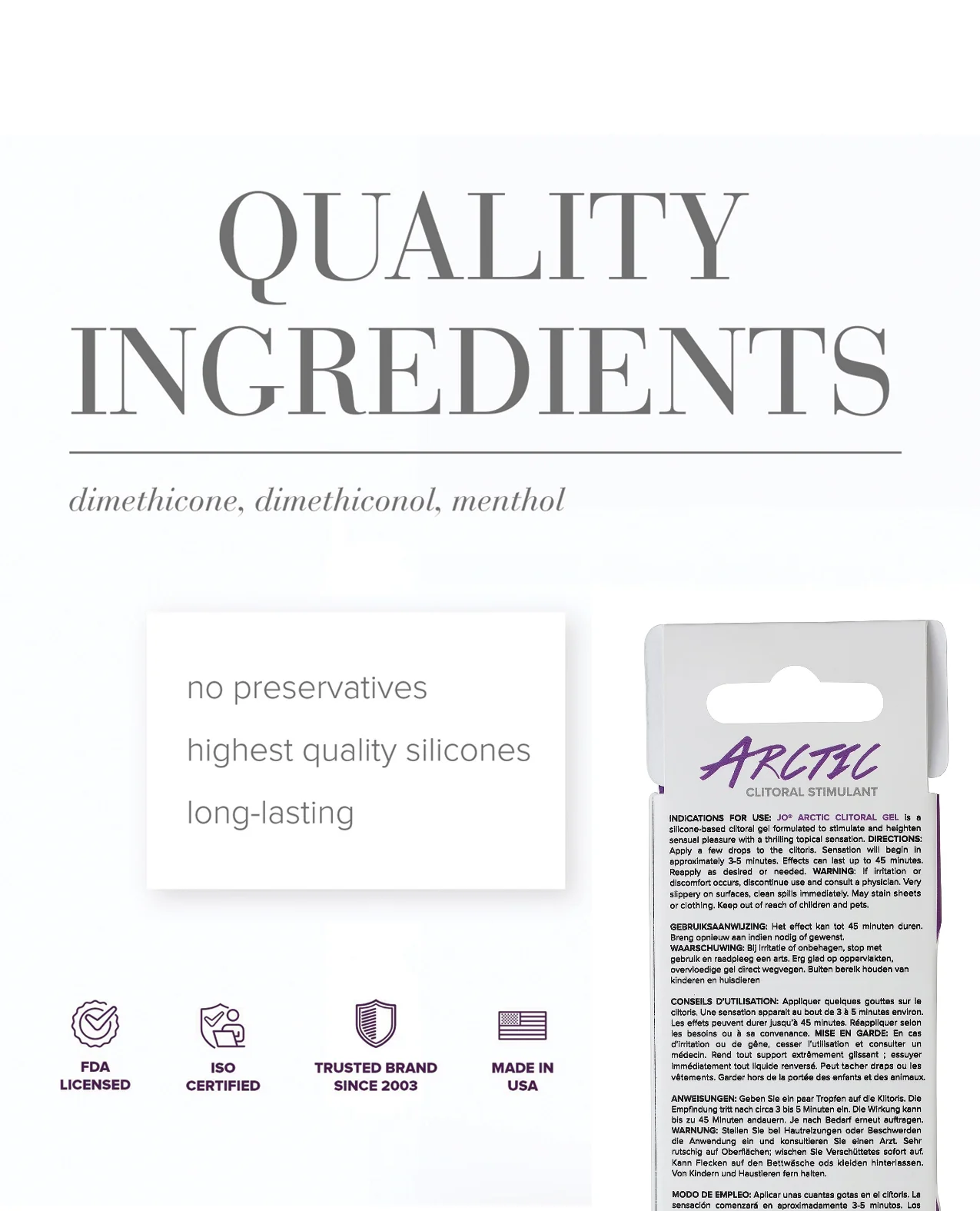 JO Arctic Clitoral Gel - Cooling Stimulant 0.34 oz - Image 2