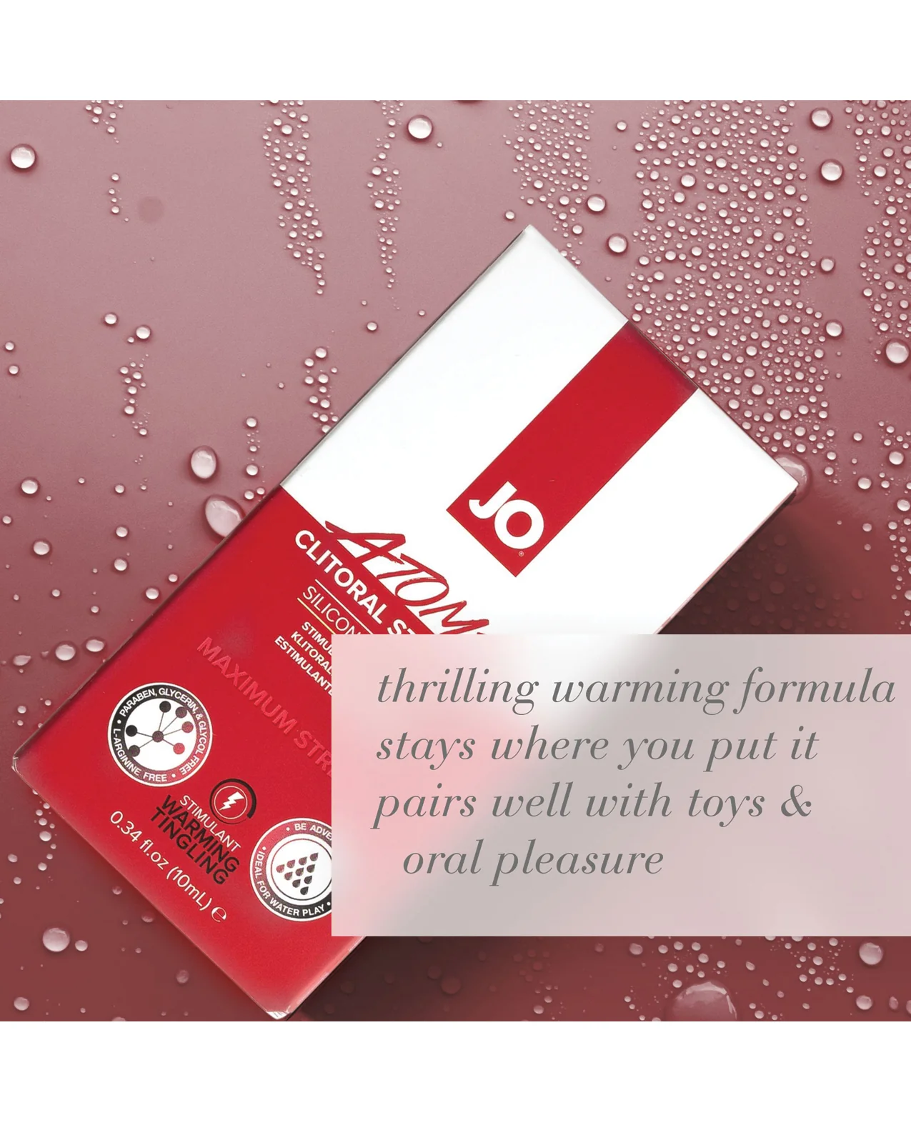 JO Atomic Clitoral Gel - Warming Stimulant 0.34 oz - Image 4