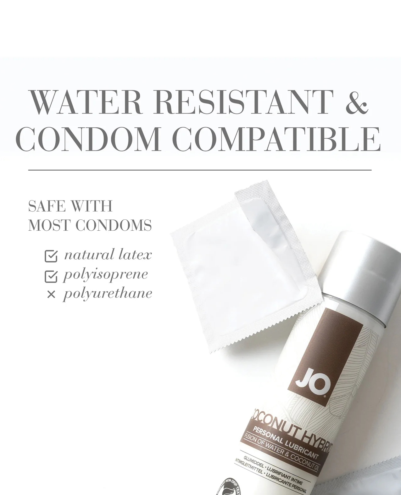 JO Coconut Hybrid - Original Lubricant 4 oz - Image 3