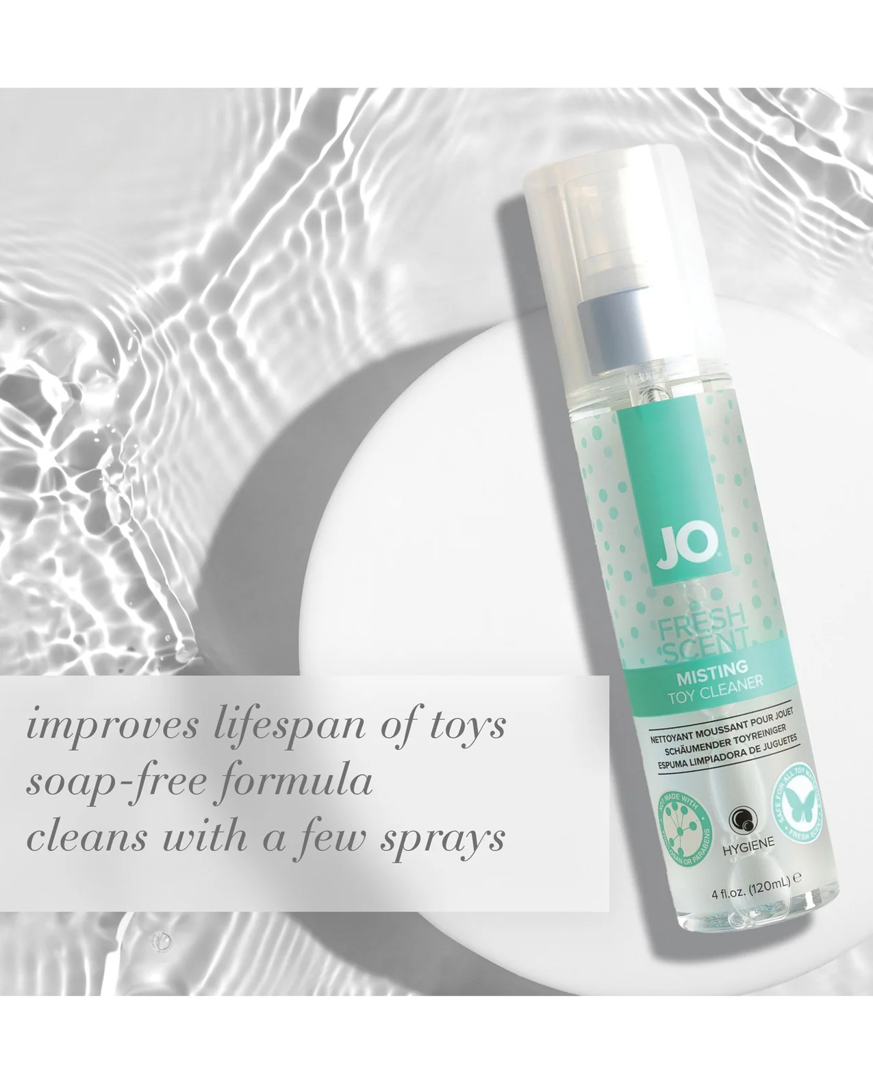 JO Misting Toy Cleaner - Fresh Scent Hygiene 4 oz - Image 5