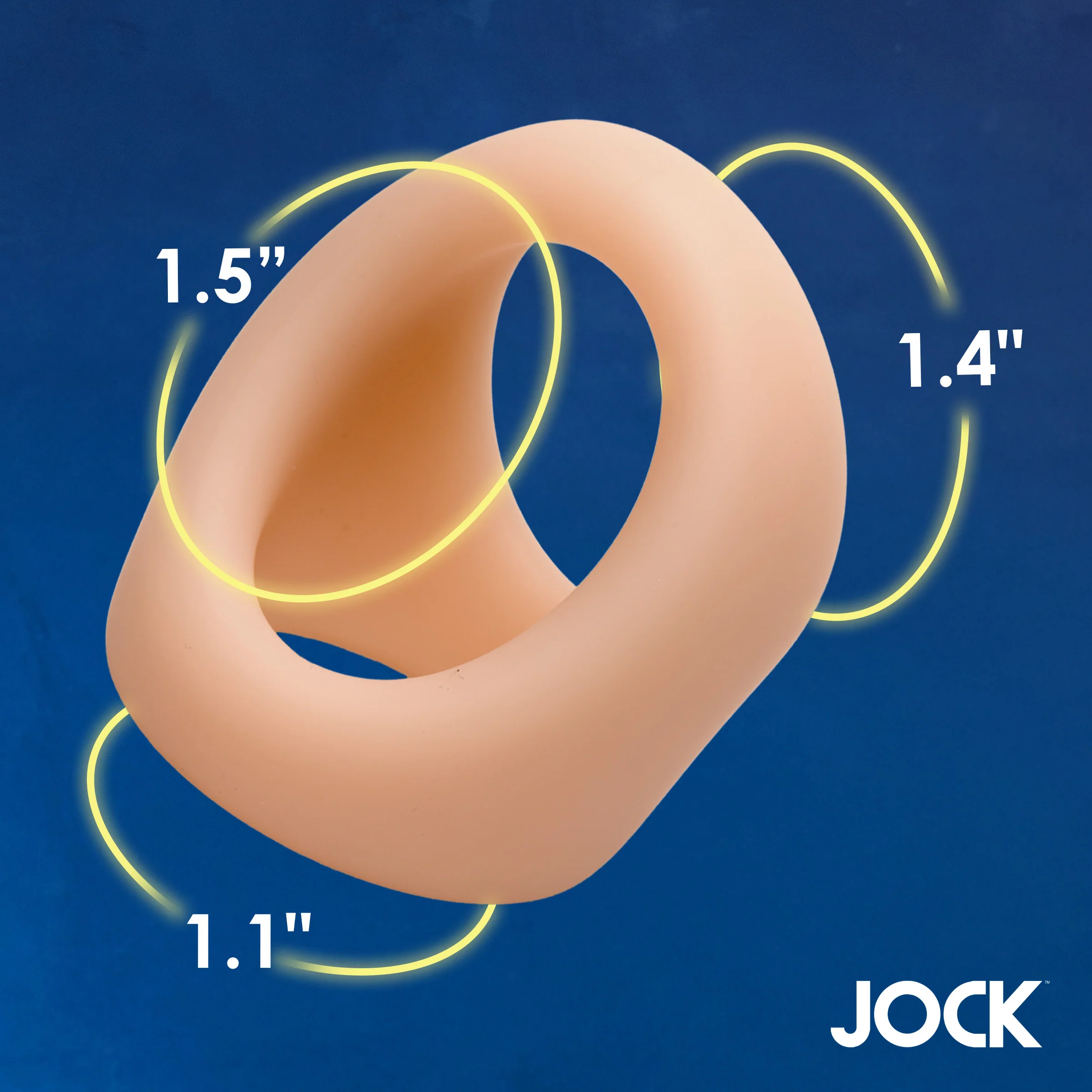 Jock Silicone Cock & Ball Ring - Light - Image 5