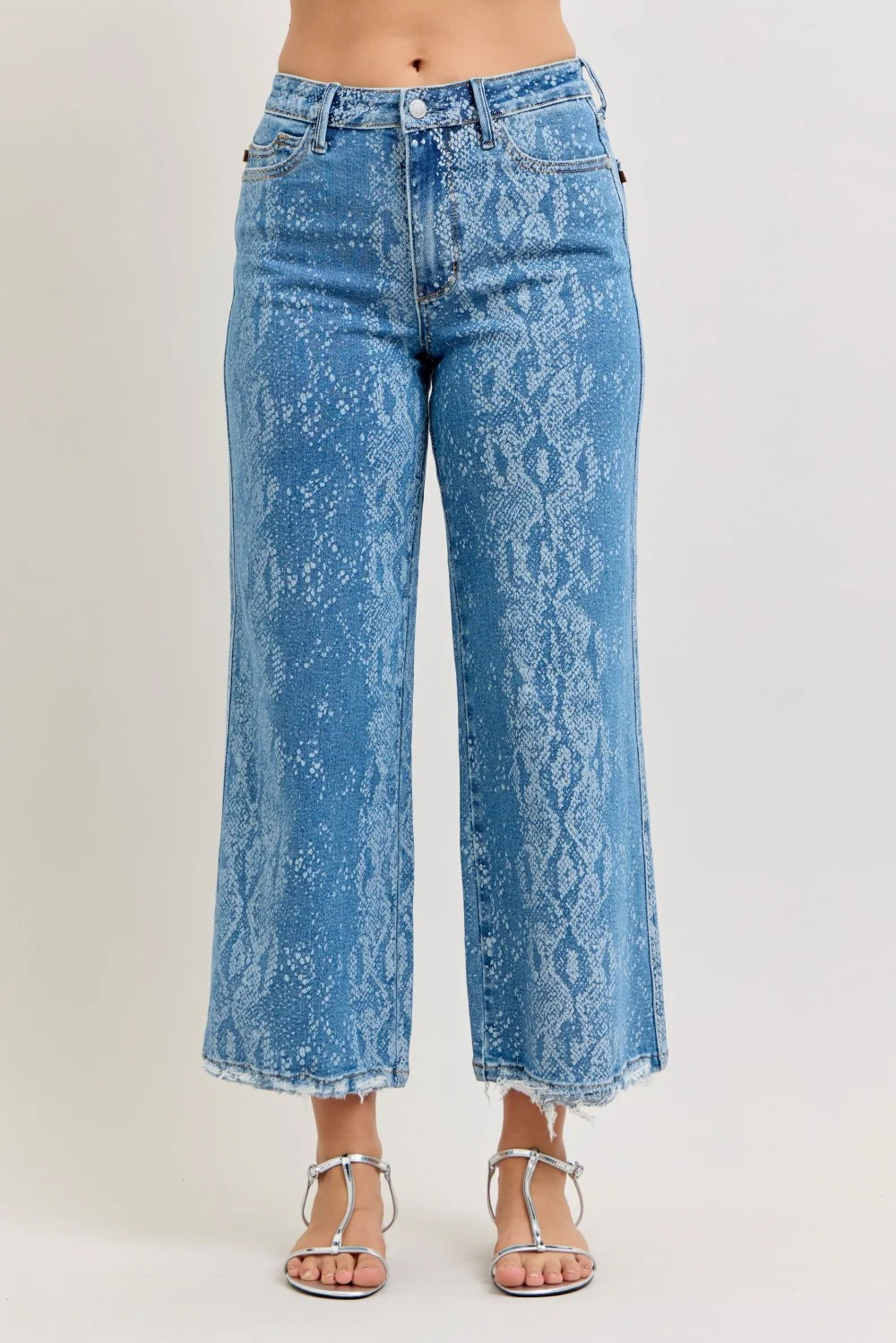 Judy Blue High Rise Ankle Wide Leg Jeans