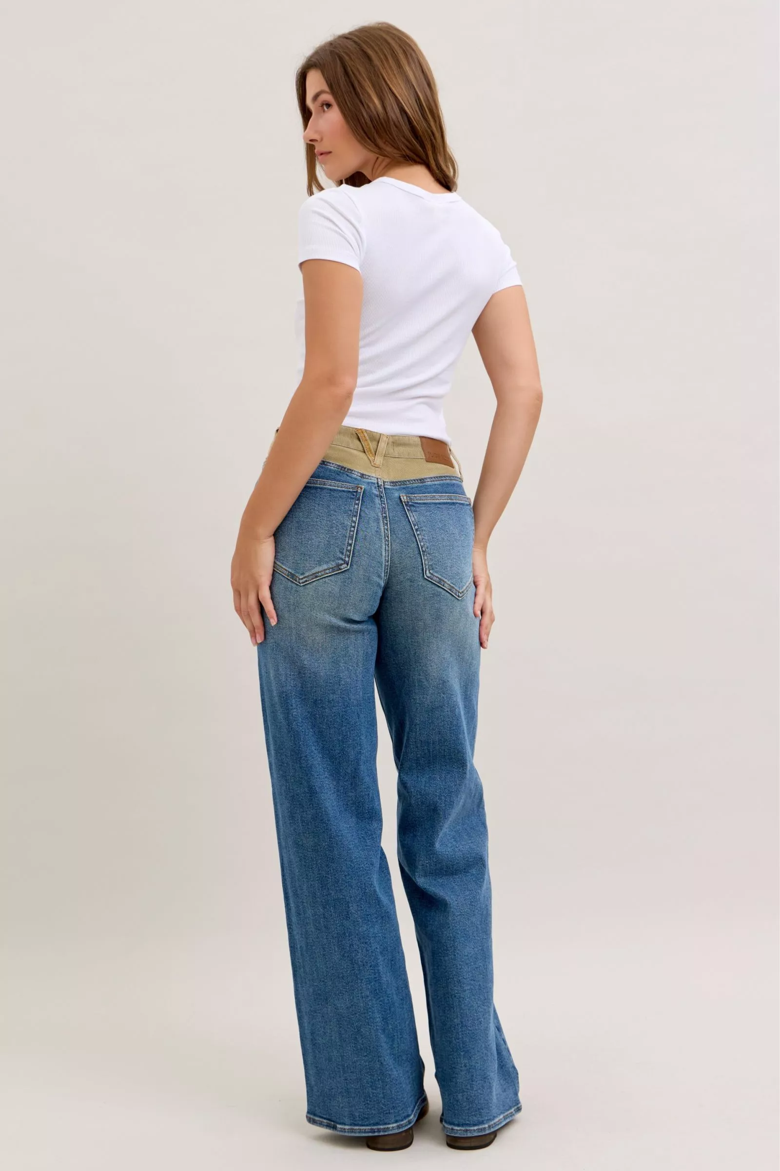 Judy Blue MR Column Straight Jeans with Corduroy Waist - Image 8