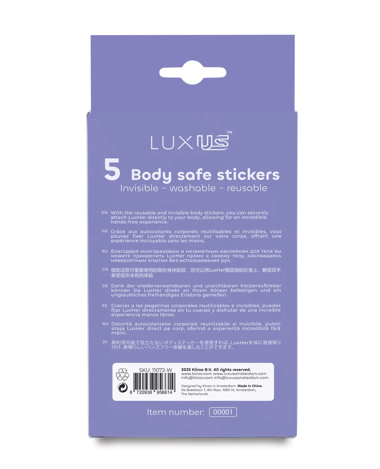 Kiiroo Luxus Luxher 5 Pieces Adhesive Stickers Accessory - Clear - Image 3