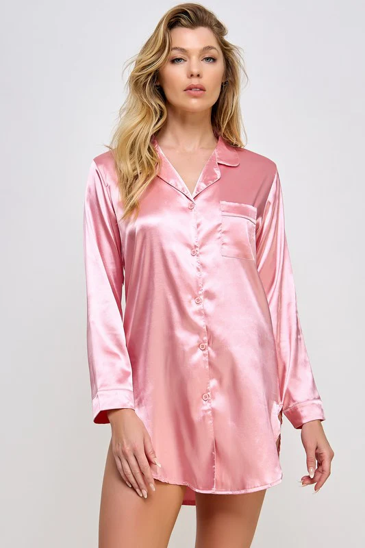Kimberly Satin Sleepshirt - Image 2