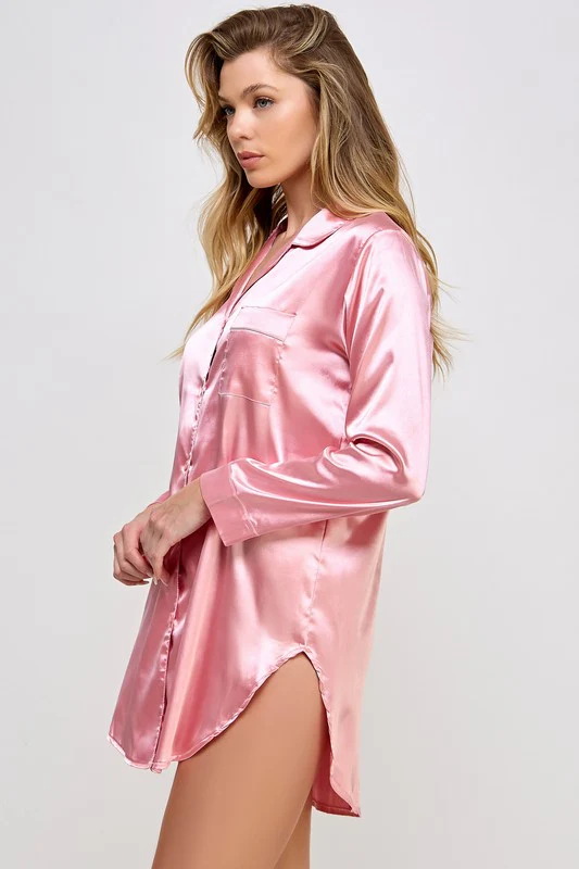 Kimberly Satin Sleepshirt - Image 3