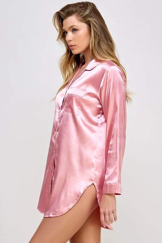 Kimberly Satin Sleepshirt - Image 4