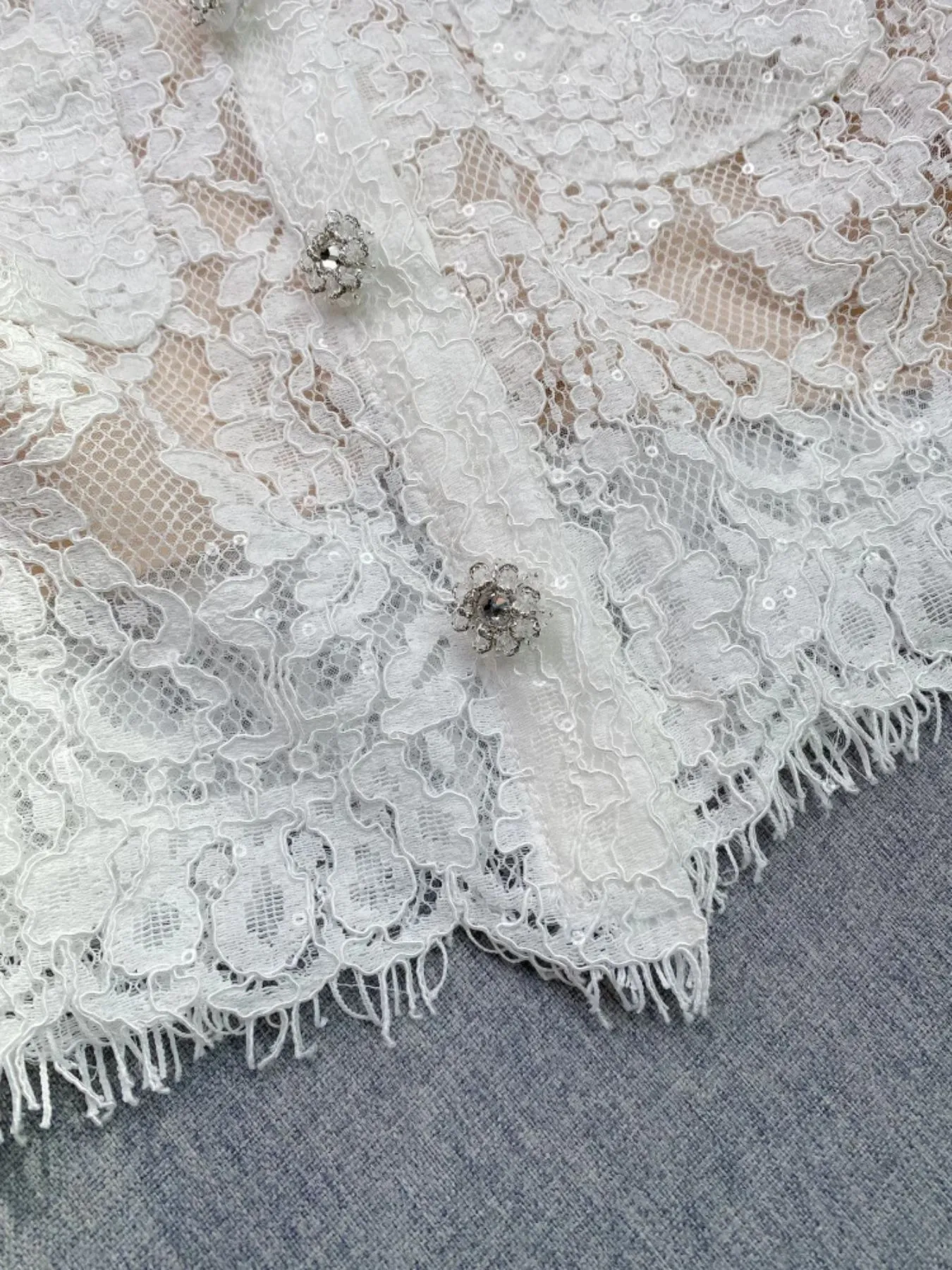 Lace Snap Down Top and Skirt Set - Image 10