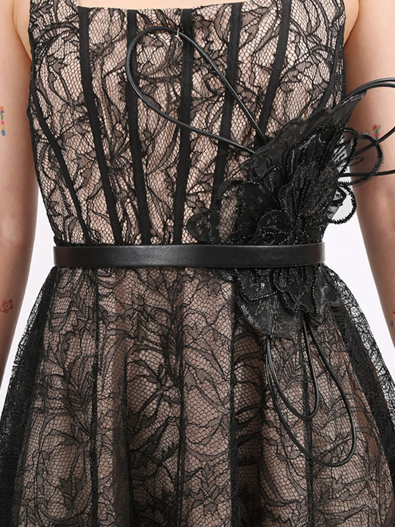 Lace Square Neck Midi Dress - Image 6