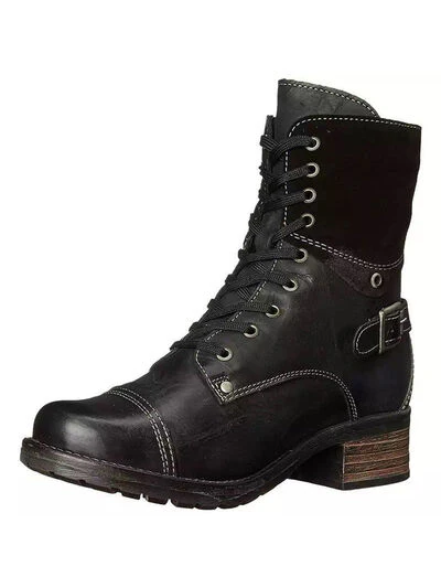 Lace-Up Block Heel Boots - Image 5