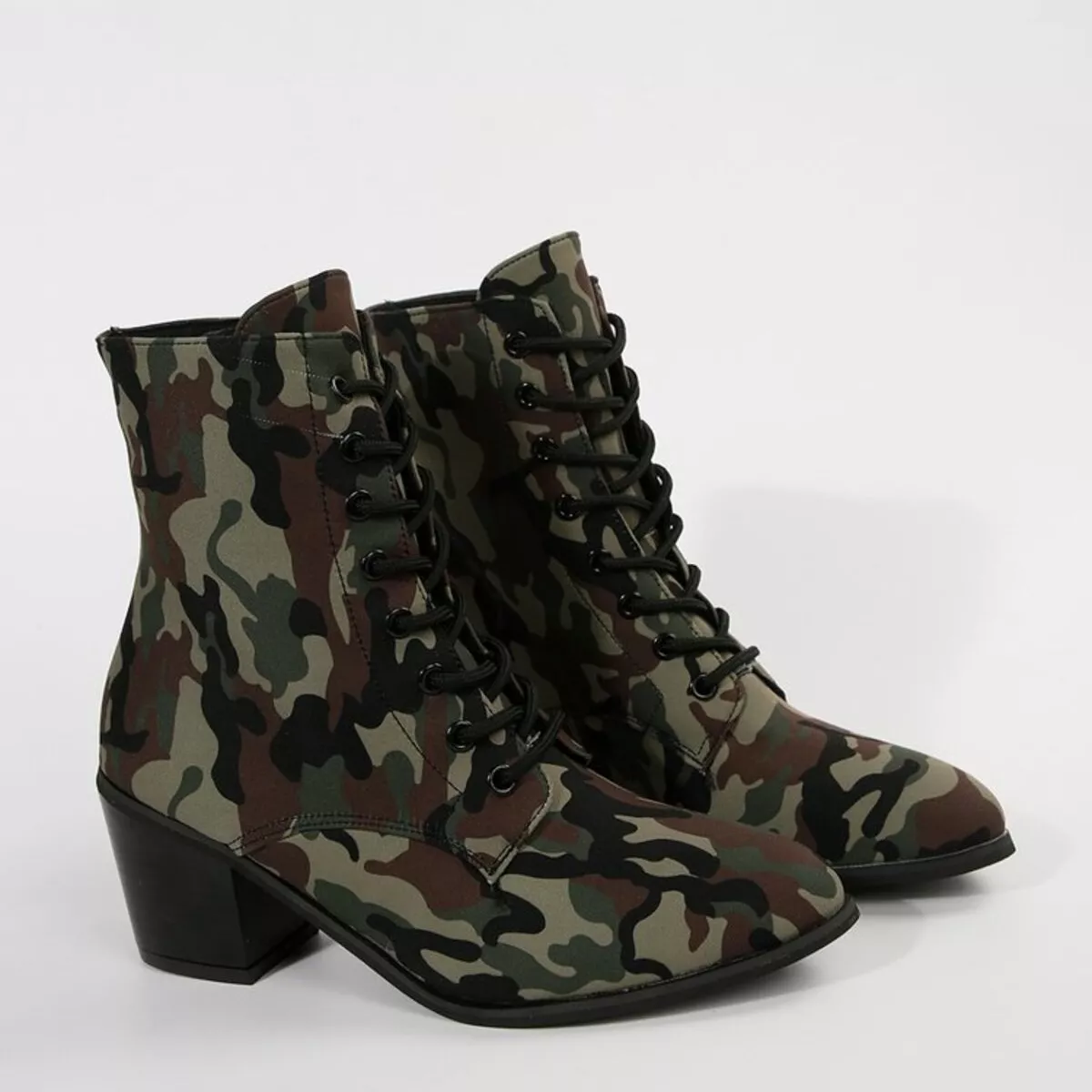 Lace Up Block Heels Boots - Image 2