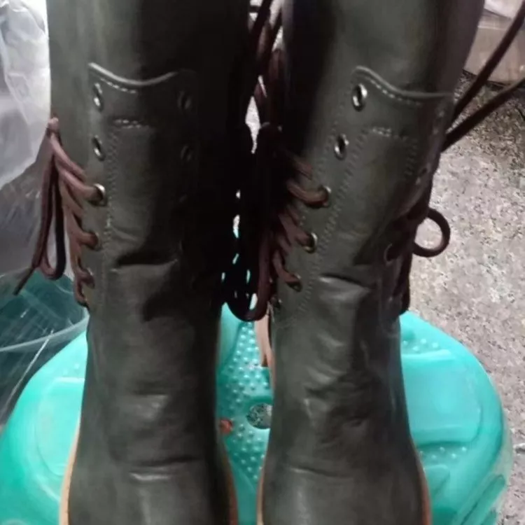 Lace Up Block Heels Boots - Image 6