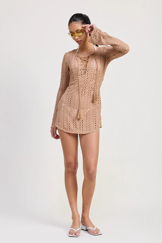 LACE UP COVER UP DRESS - Image 5