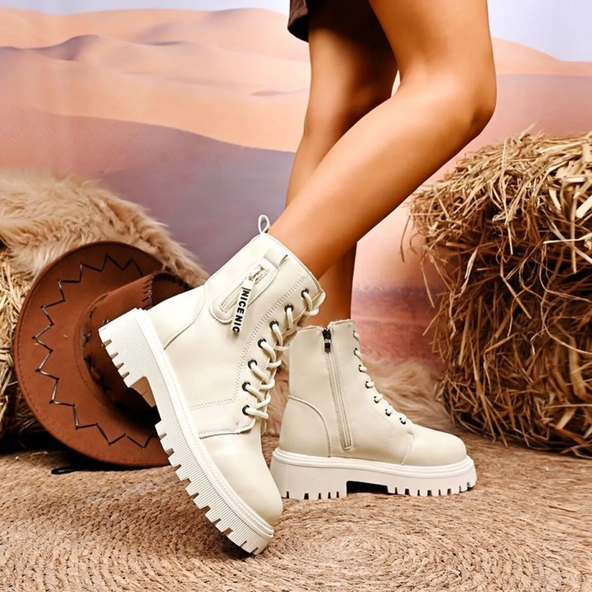Lace-Up Platform Boots - Image 10