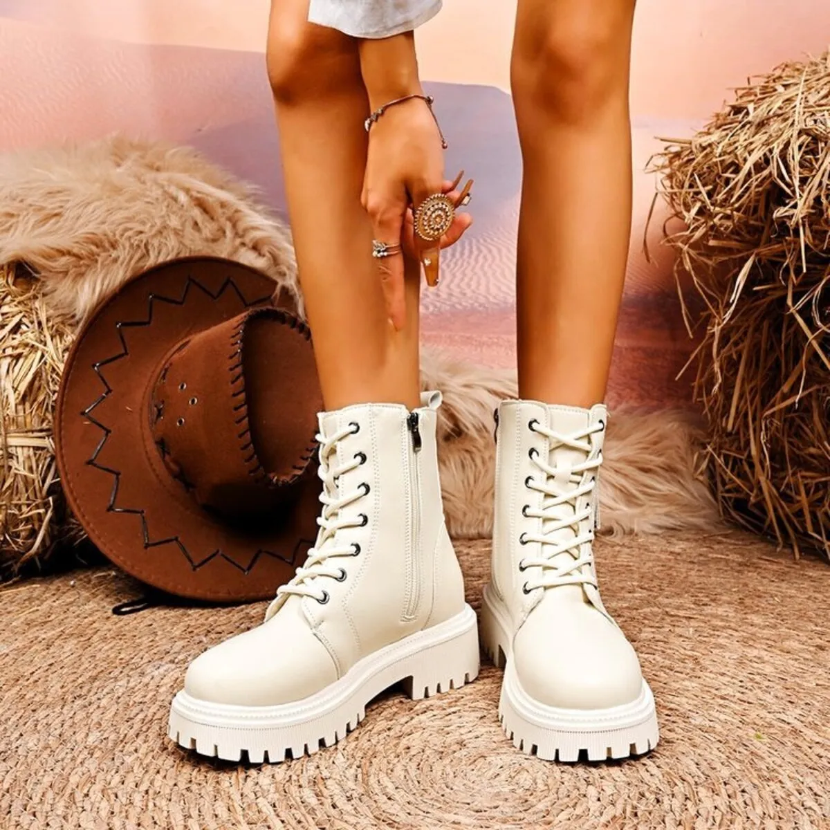 Lace-Up Platform Boots - Image 8