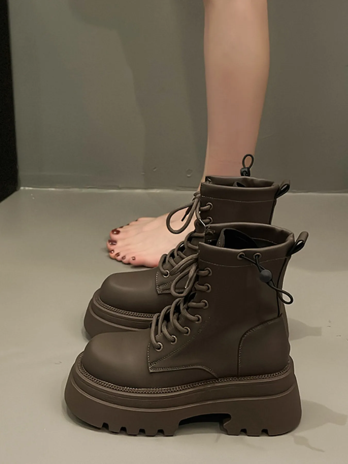 Lace Up Platform Boots - Image 4