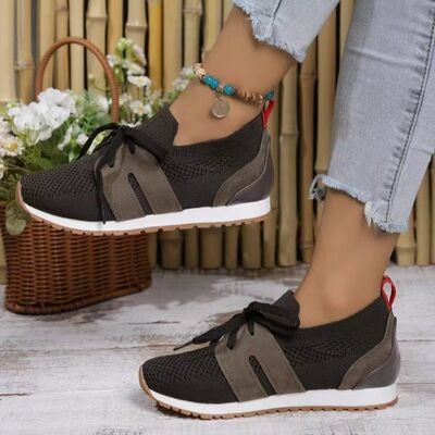Lace Up Round Toe Woven Athletic - Image 23