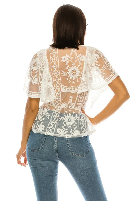 Lace White Top - Image 4