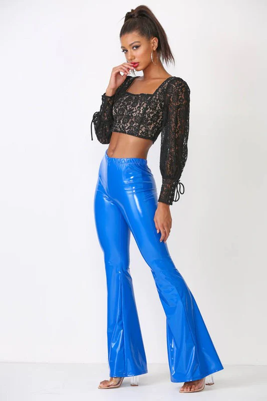 Latex Full Length Flare Pants - Image 4