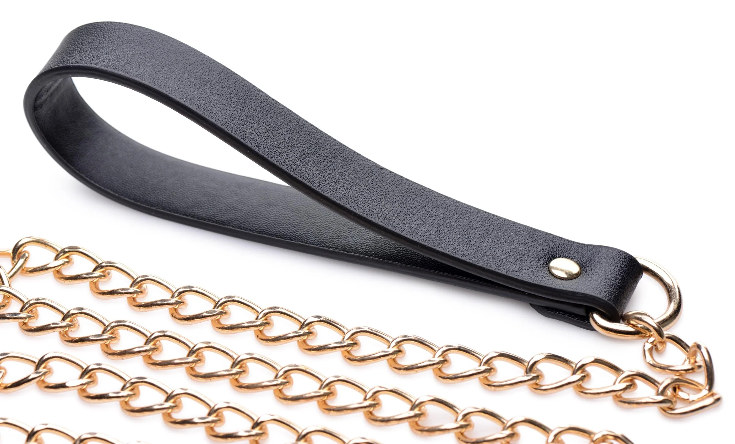 Leashed Lover Black And Gold Chain Leash - Image 4