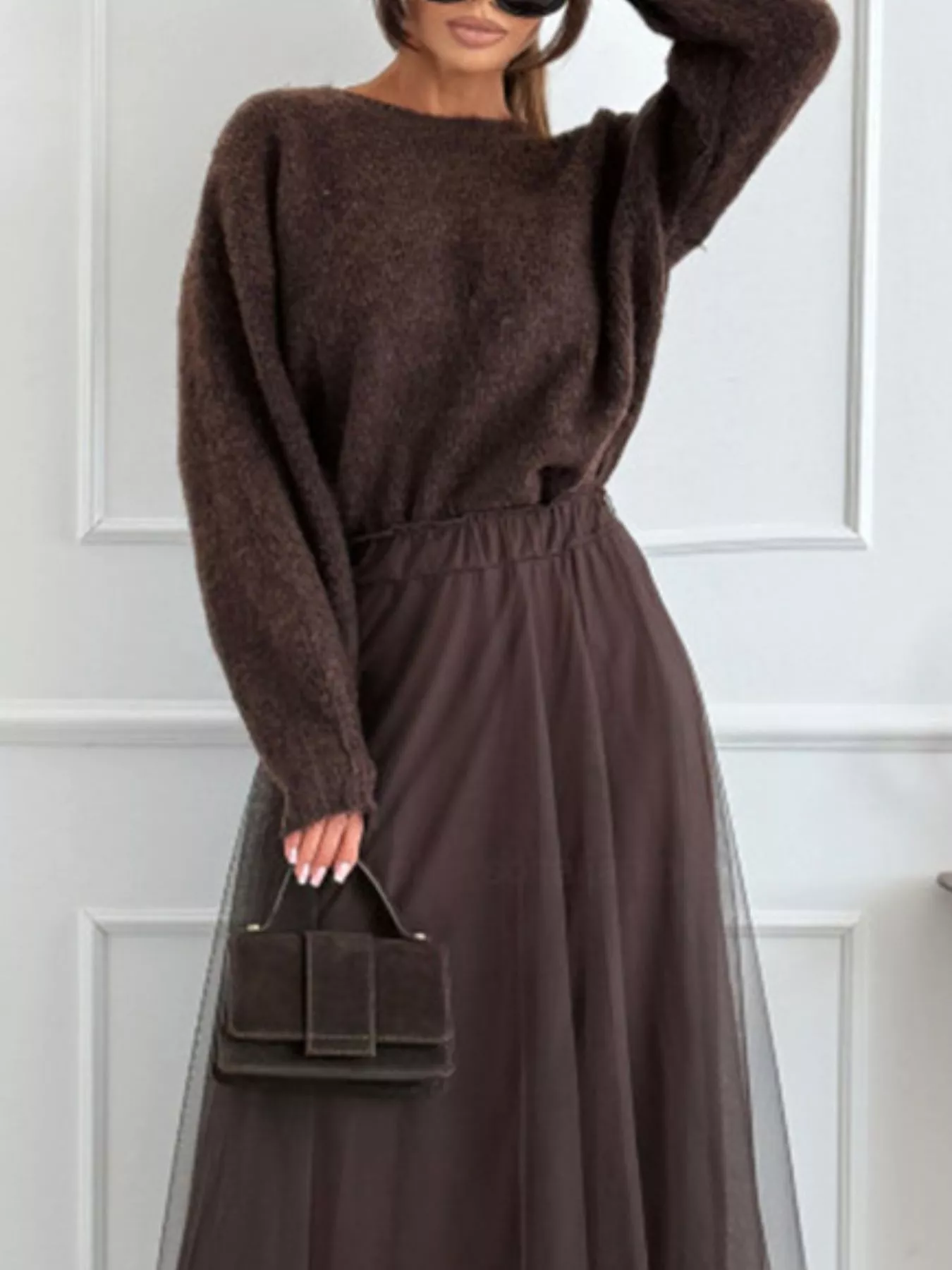 Leopard Bow Dropped Shoulder Sweater - Image 6