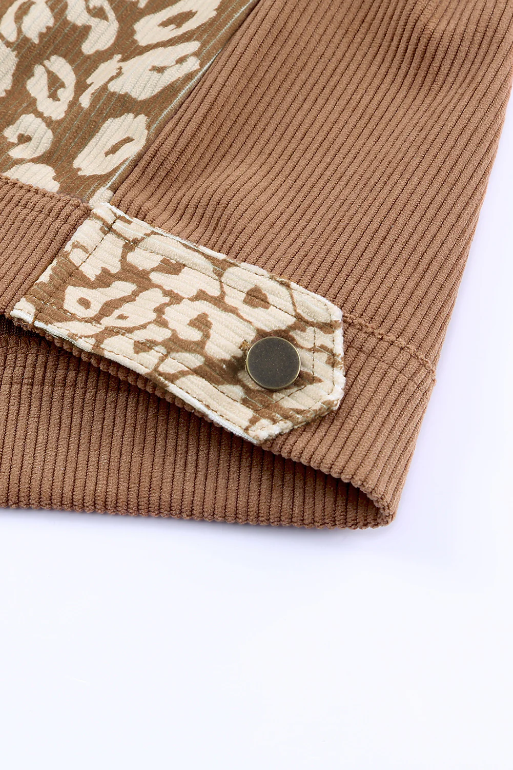 Leopard Button Up Drop Shoulder Jacket - Image 10