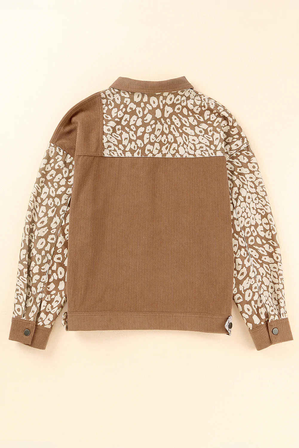 Leopard Button Up Drop Shoulder Jacket - Image 7