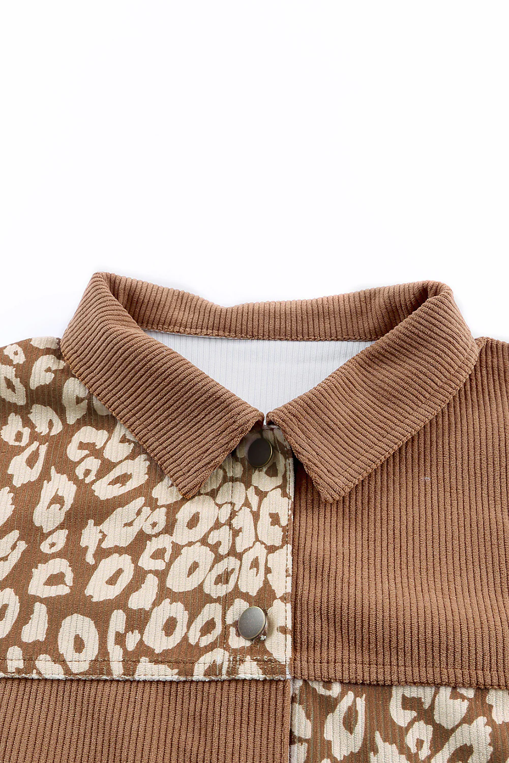 Leopard Button Up Drop Shoulder Jacket - Image 8