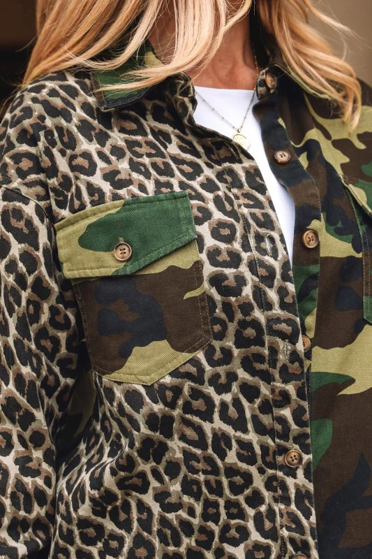 Leopard Camo Patchwork Oversized Shacket - Image 13