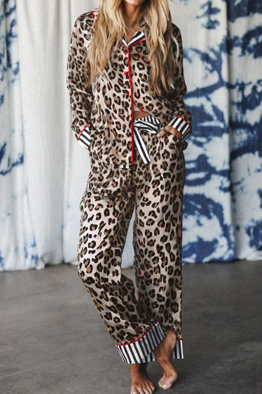 Leopard Colorblock Stripe Edge Shirt and Pants Paj - Image 10
