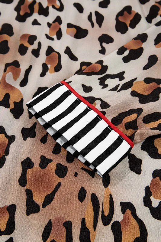 Leopard Colorblock Stripe Edge Shirt and Pants Paj - Image 17