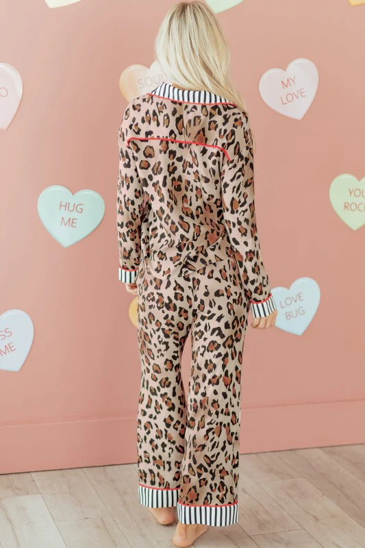 Leopard Colorblock Stripe Edge Shirt and Pants Paj - Image 2