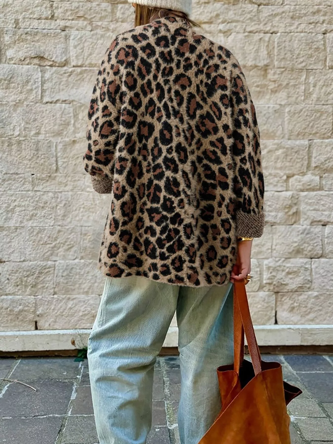 Leopard Open Casual Cardigan - Image 2