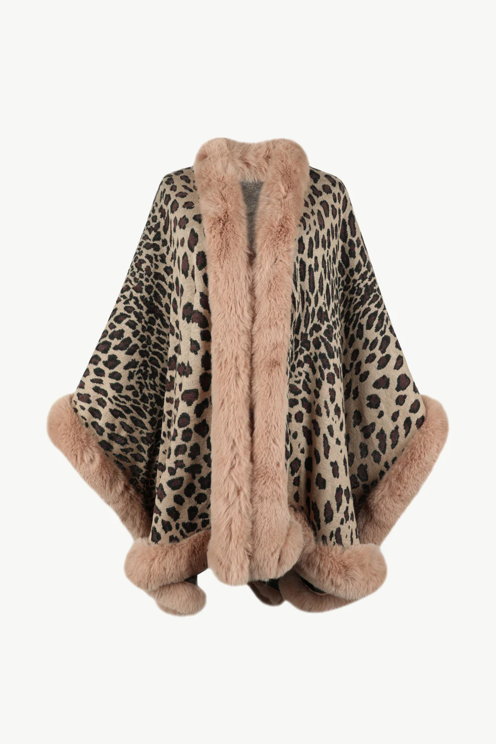 Leopard Open Front Poncho - Image 4