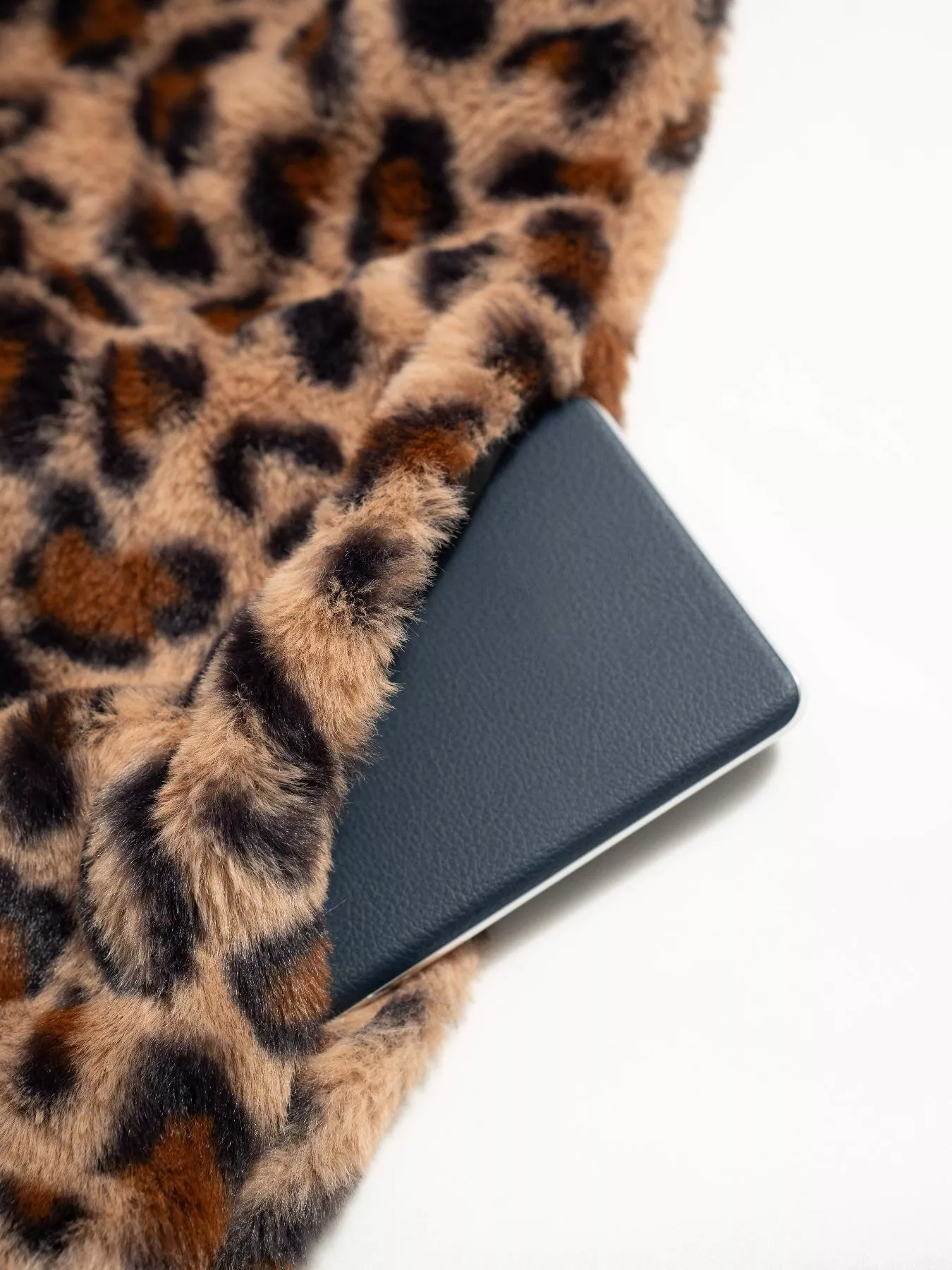 Leopard Print Faux Fur Longline Coat - Image 9
