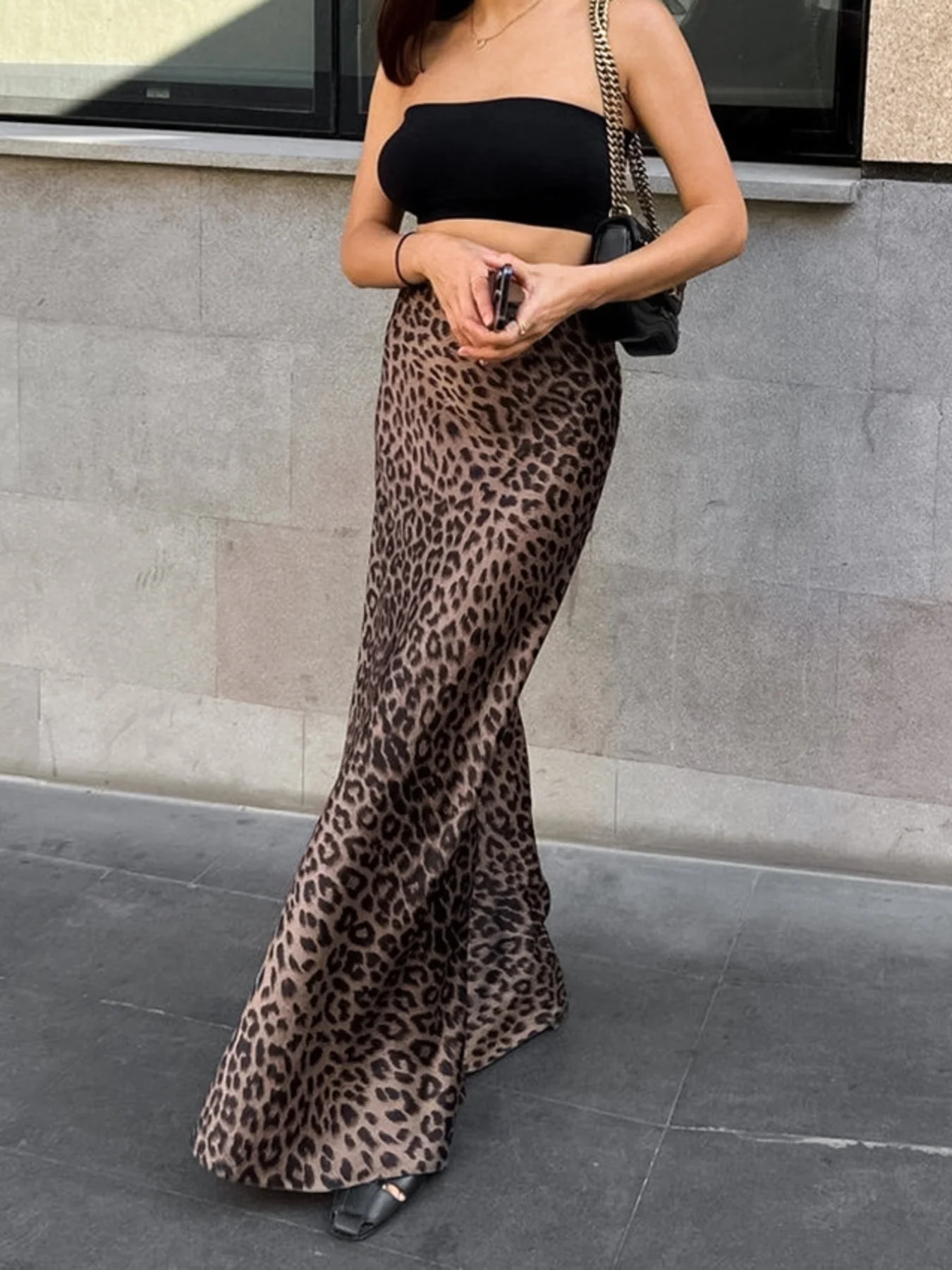 Leopard Print Maxi Skirt - Image 2