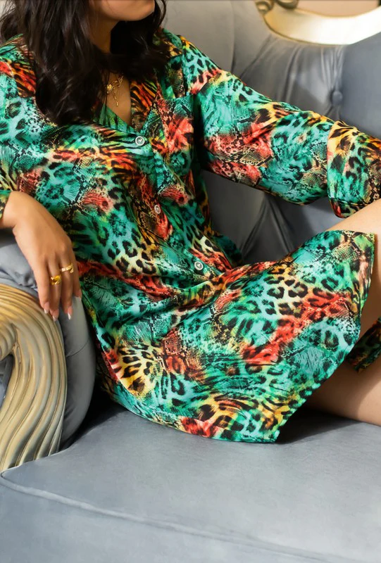 LEOPARD PRINT SLEEP SHIRT - Image 2