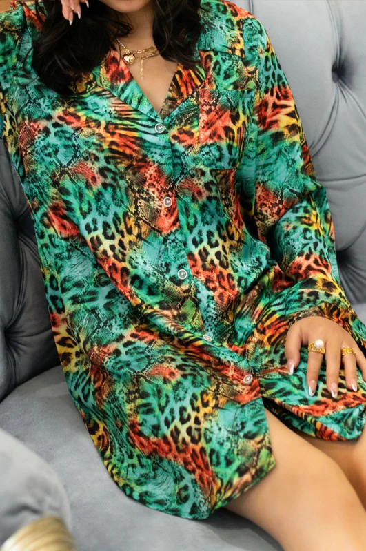 LEOPARD PRINT SLEEP SHIRT - Image 3