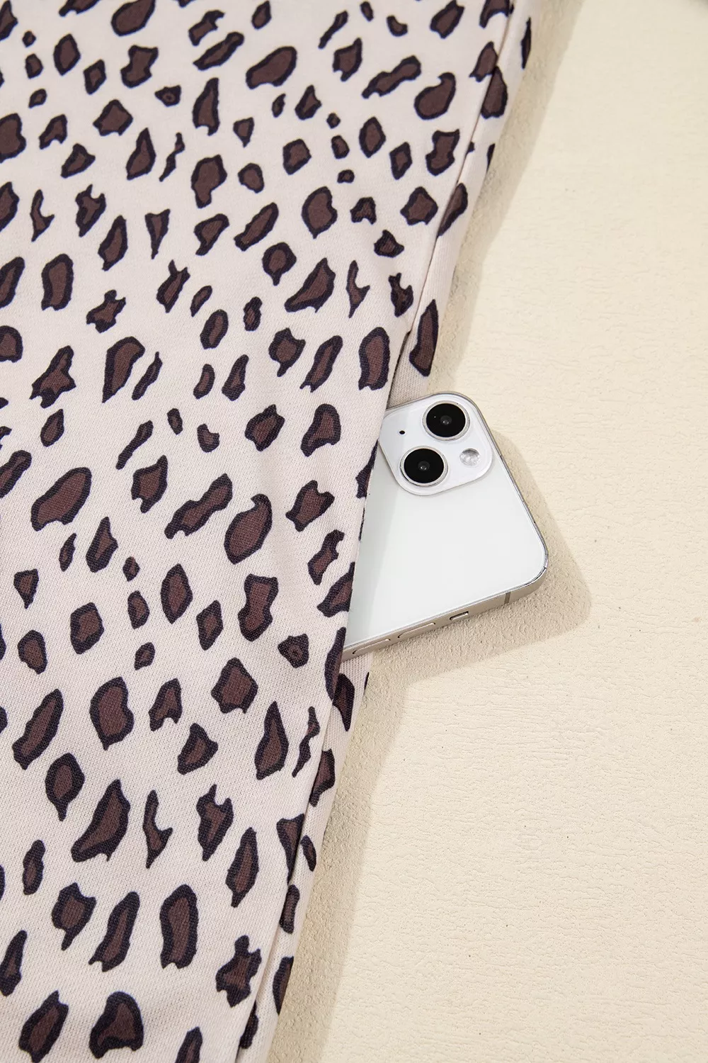 Leopard Print Zip up Collar Patchwork Shift Mini Dress - Image 7