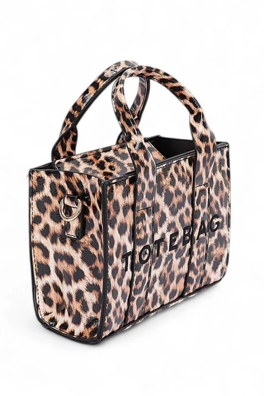 Leopard Printed Small Tote Bag - Image 2