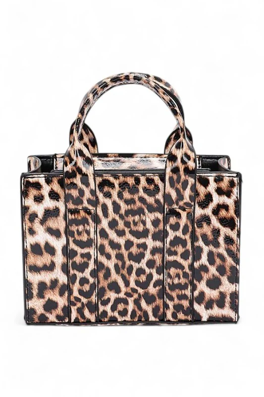 Leopard Printed Small Tote Bag - Image 4
