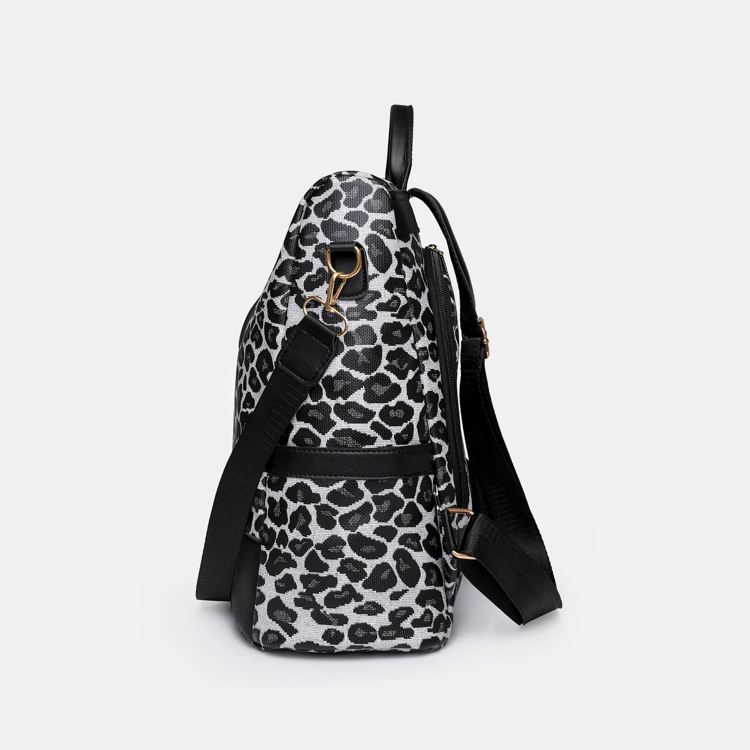 Leopard PU Leather Backpack Bag - Image 8