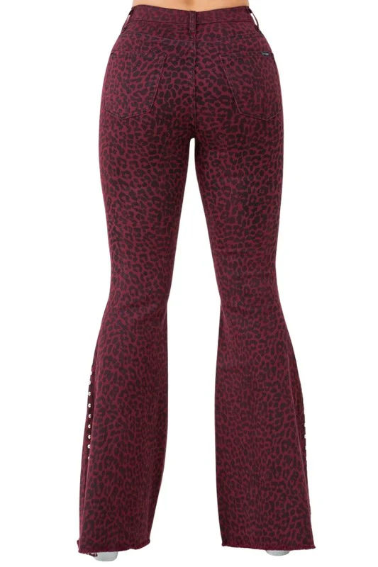 Leopard Studded Bell Bottom Pant - Image 5