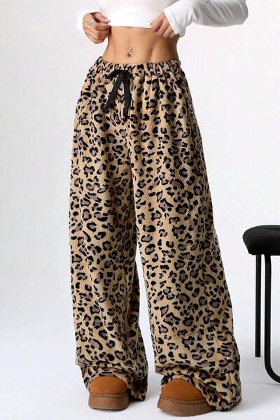 Leopard Wide Leg Pants - Image 2