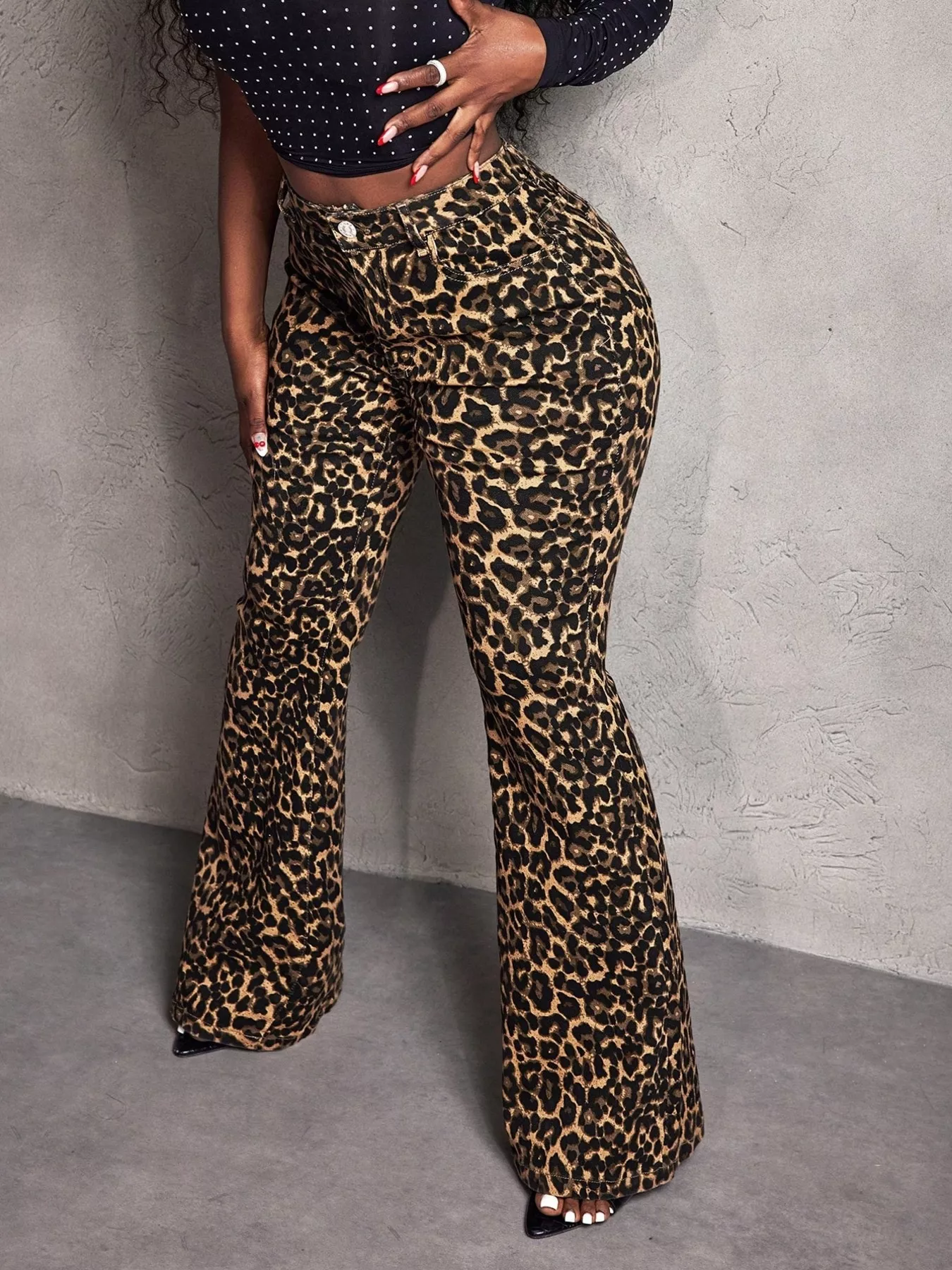 Leopard Wide Leg Pants - Image 4
