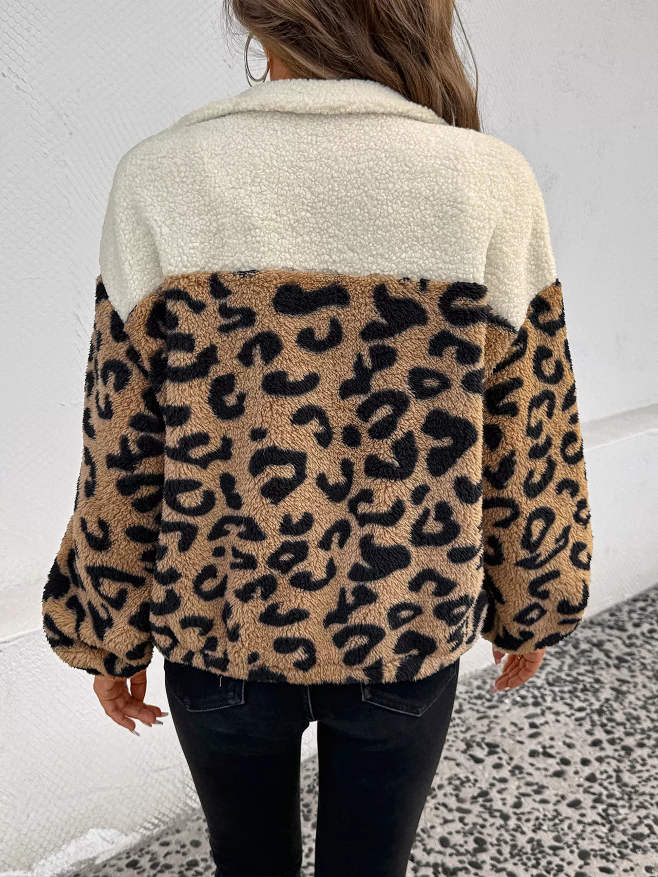 Leopard Zip Up Fleece Jacket - Image 6